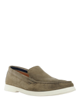 Dune London Buftonn Suede Slip-On Loafers, Khaki