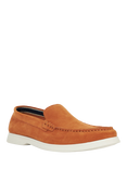 Dune London Buftonn Suede Slip-On Loafers, Orange