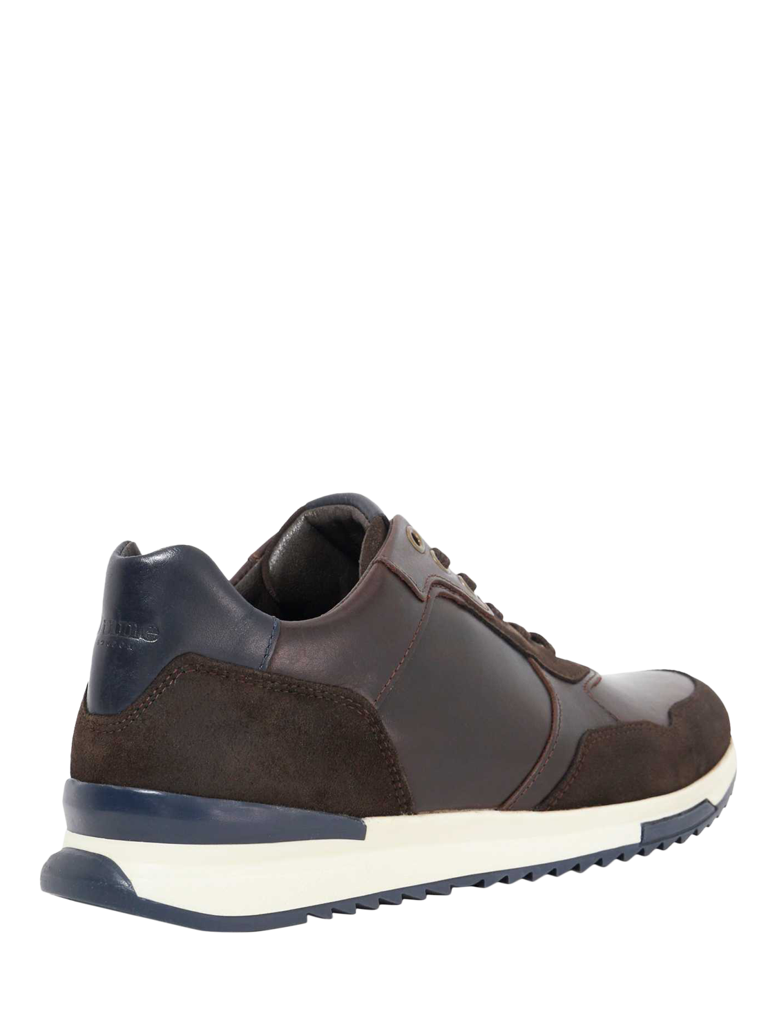 Product image 3 of 6, which shows Dune Thornbury Leather Lace Up Trainers, Chocolate, EU43