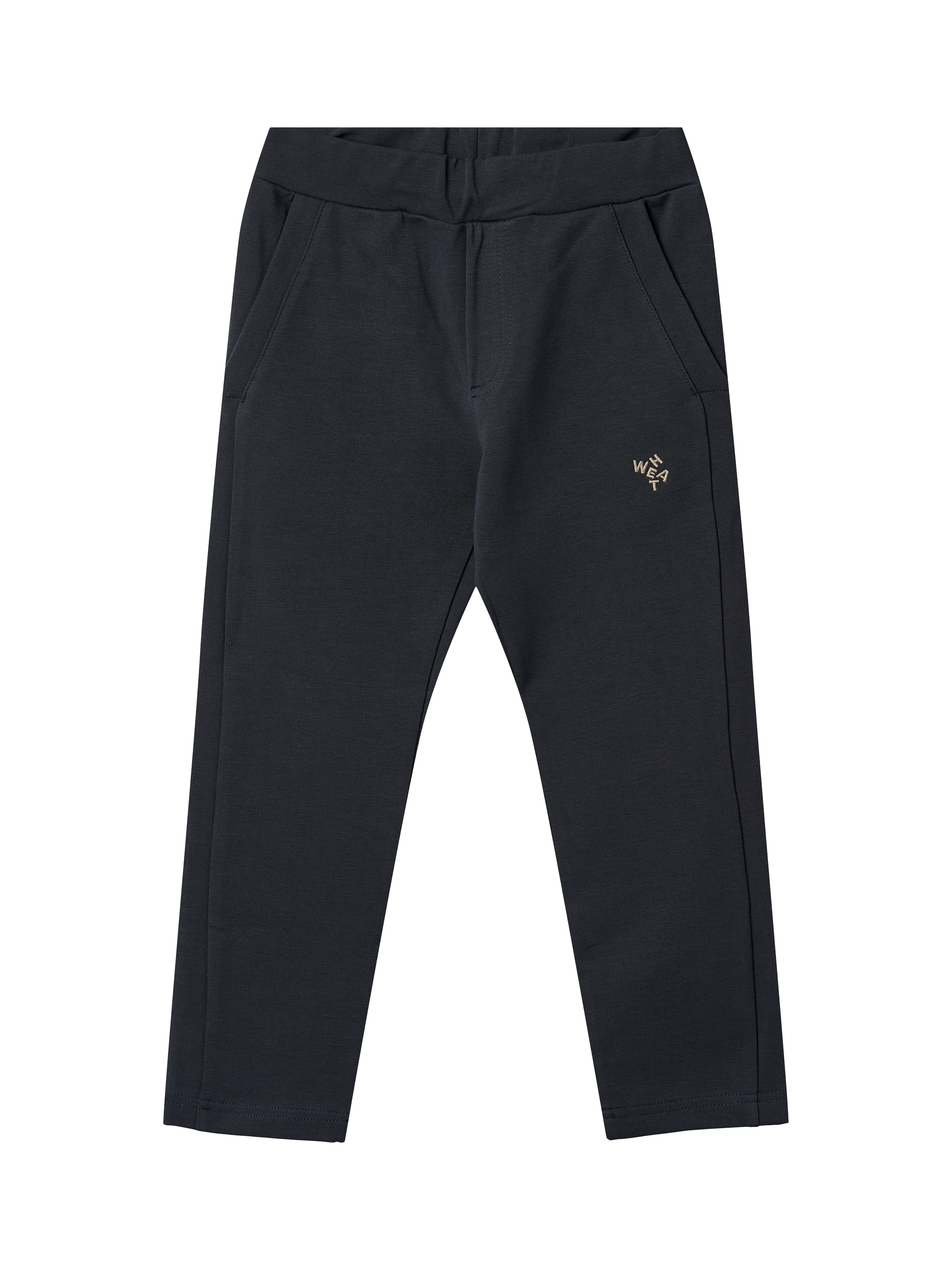 Product image 1 of 3, which shows WHEAT Kids' Frank Organic Cotton Blend Unisex Joggers, Navy, 3 years