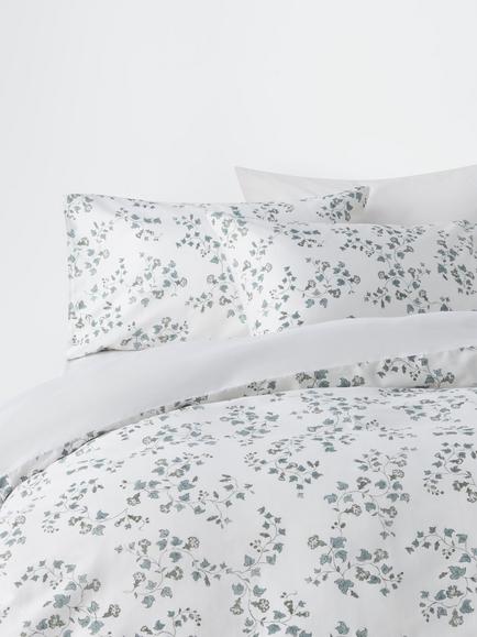 John Lewis Lulle Trail Pure Cotton Sateen Duvet Cover Set, 200 Thread Count, Green