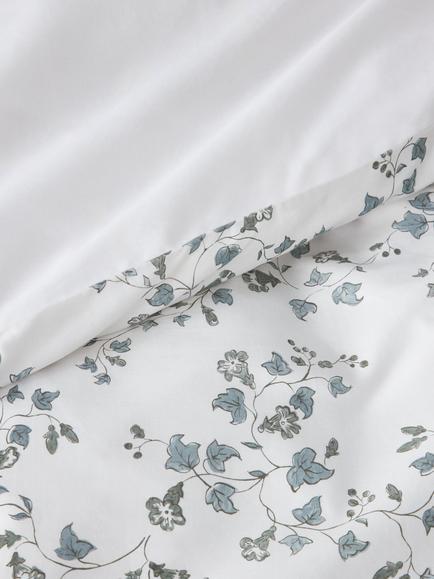 John Lewis Lulle Trail Pure Cotton Sateen Duvet Cover Set, 200 Thread Count - view 2, Green