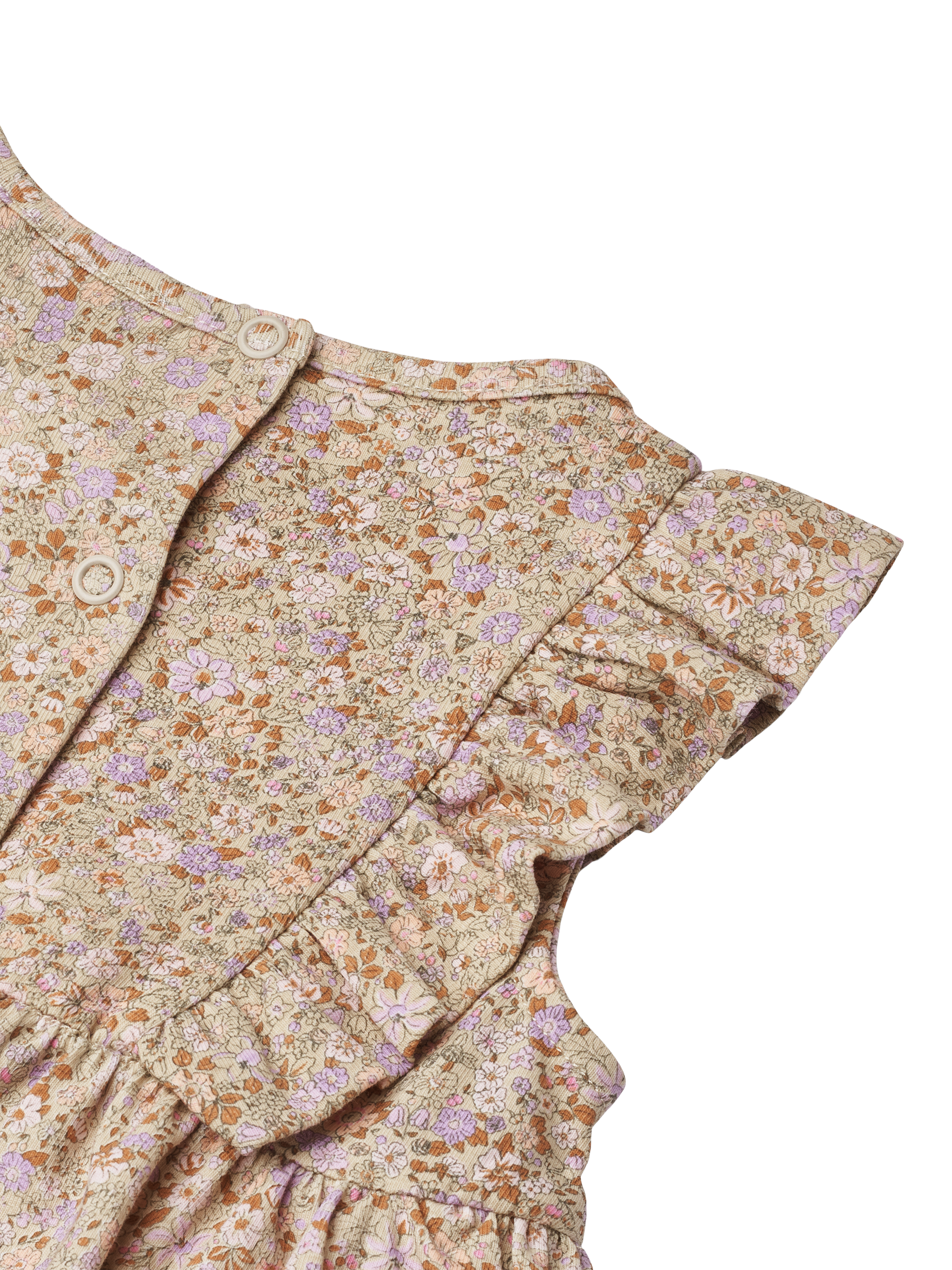 Product image 2 of 2, which shows WHEAT Baby Vianna Organic Cotton Blend Floral Dress, Purple, 9 months