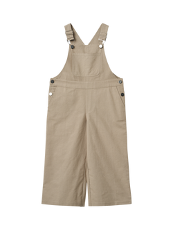 WHEAT Kids Marley Organic Cotton Dungarees, 3239 Beige Stone