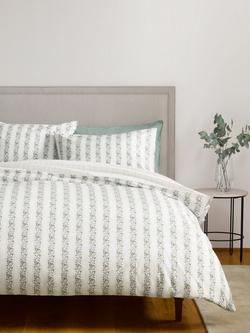 John Lewis Penbury Stripe Duvet Cover Set - view 2, Green