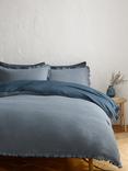 John Lewis Belvoir Gauze Duvet Cover Set, Blue