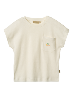 WHEAT Kids' Signe Organic Cotton Short Sleeve T-Shirt, Ivory