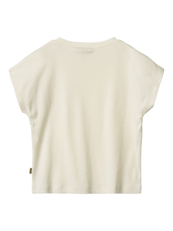 WHEAT Kids' Signe Organic Cotton Short Sleeve T-Shirt - view 2, Ivory