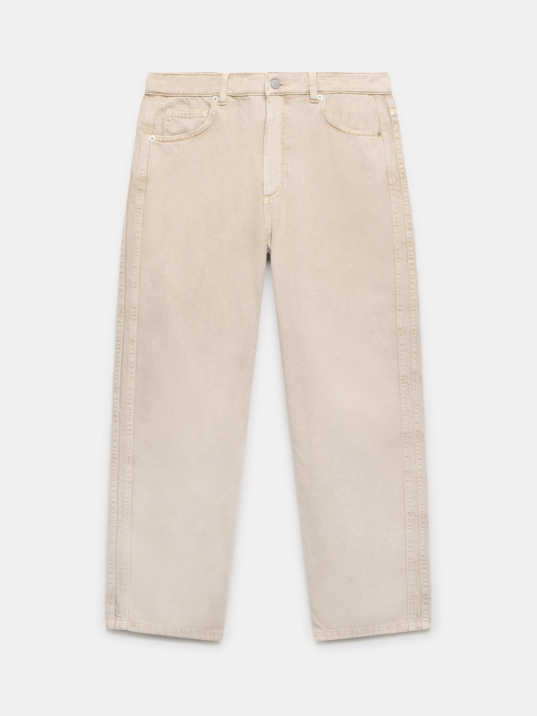 Product image 7 of 8, which shows Mint Velvet Relaxed Tapered Boyfriend Jeans, Natural, 8R