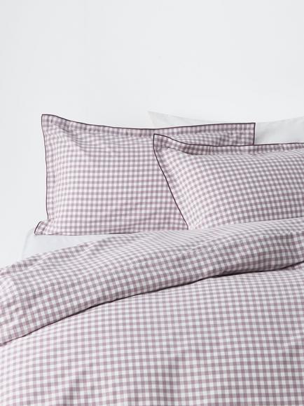 John Lewis Gingham Pure Cotton Weave Duvet Cover Set, Lilac