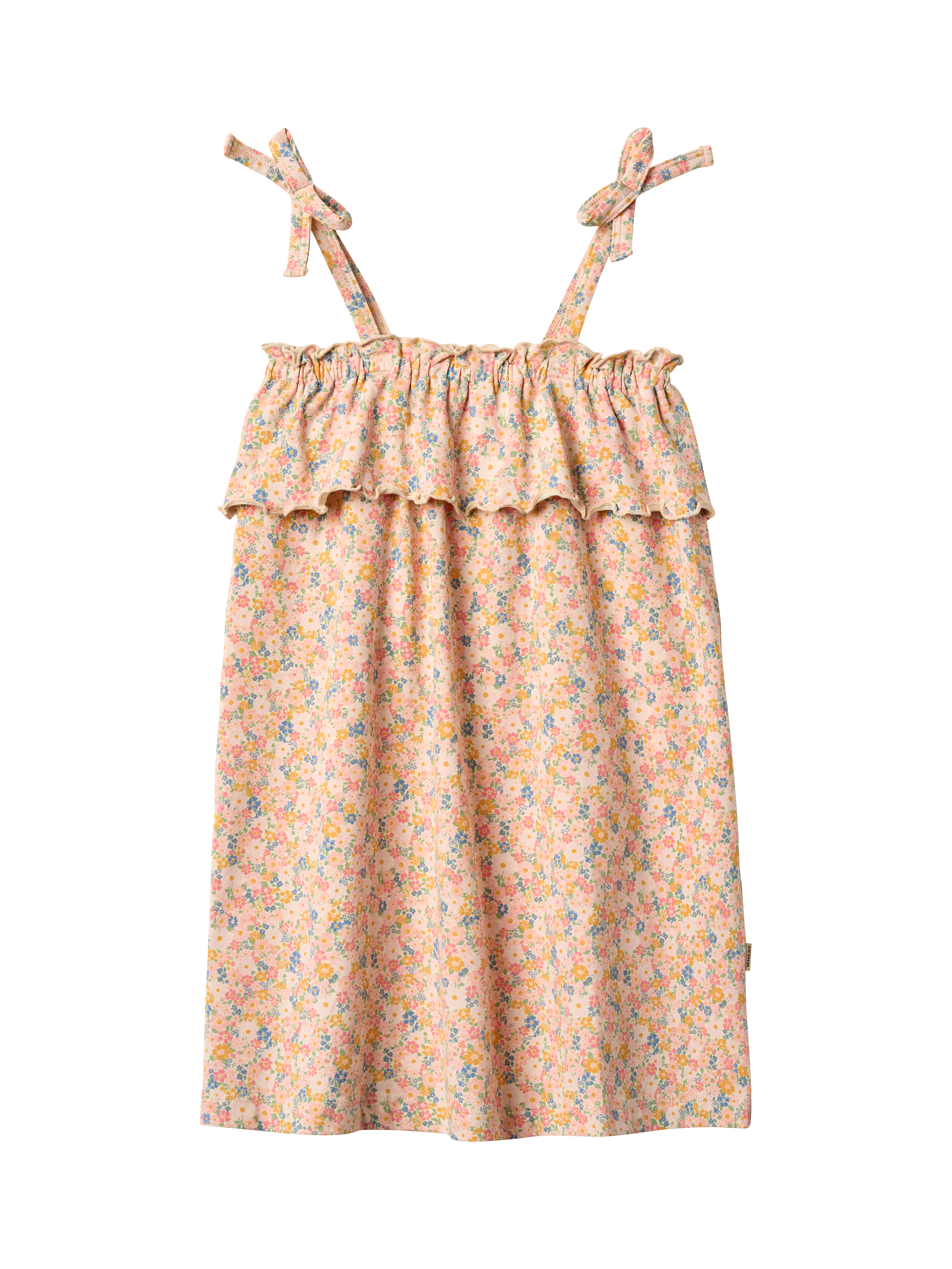 Product image 1 of 11, which shows WHEAT Kids' Anine Jersey Dress, 9045 Multi Flowers, 3 years
