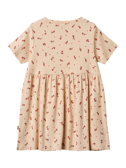 WHEAT Kids' Anna Short Sleeve Jersey Dress, Pink/Multi - view 2, Pink/Multi