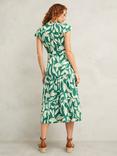 Hobbs Nadine Floral Print Petite Dress, Green/Ivory