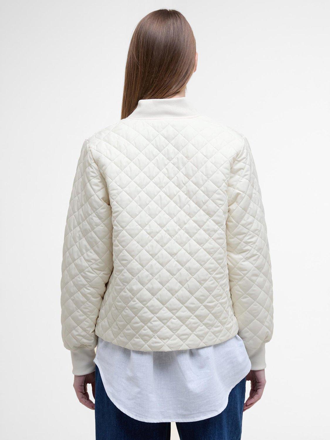 Product image 2 of 7, which shows Barbour Reyna Spey Inspired Quilted Bomber Jacket, Neutral, 10