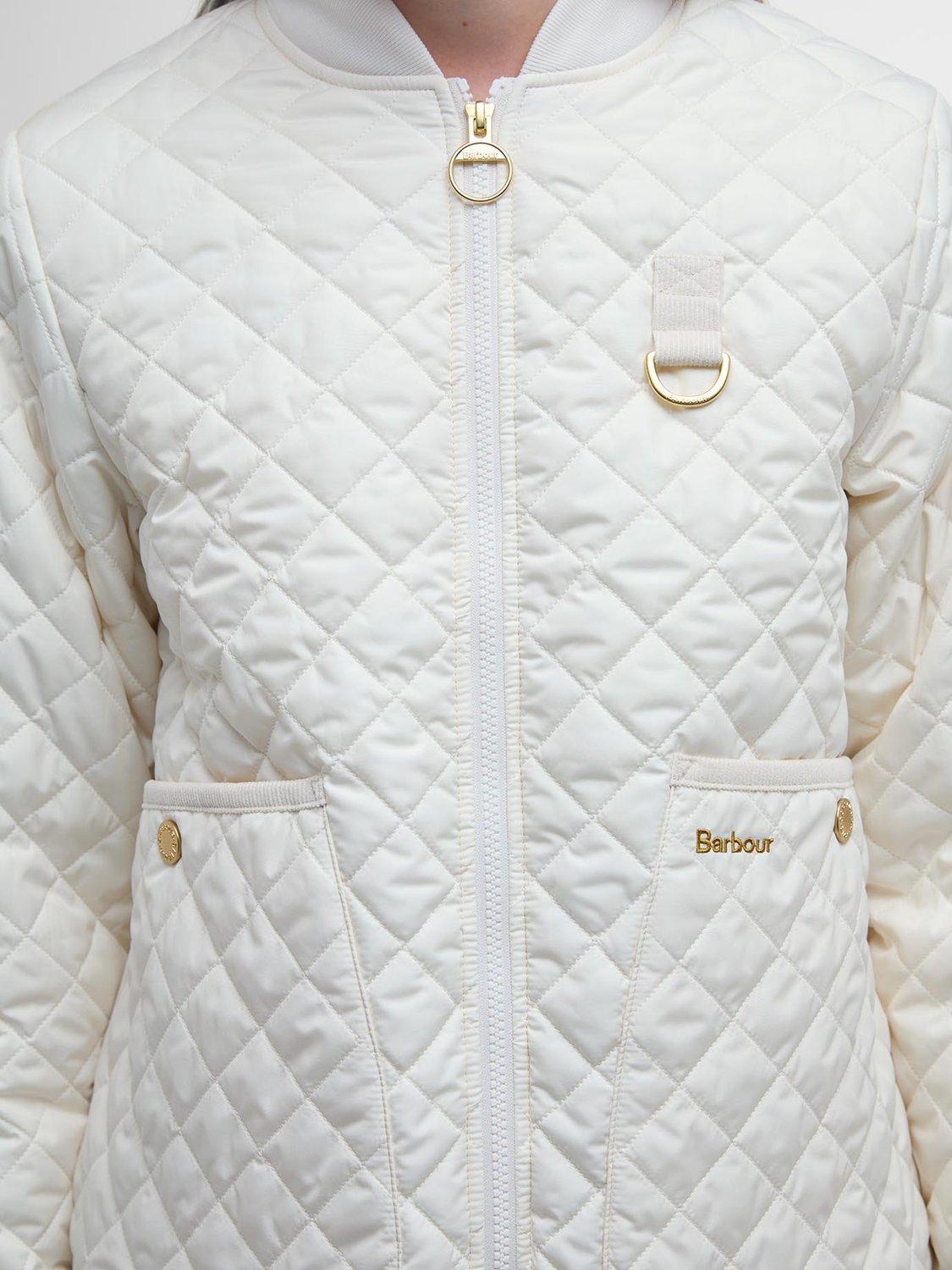 Product image 7 of 7, which shows Barbour Reyna Spey Inspired Quilted Bomber Jacket, Neutral, 10