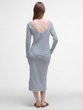Barbour Blake Striped Stretch Cotton Blend Midi Dress