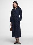 Barbour Melissa Broderie Anglaise Midi Dress, Navy