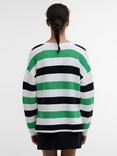 Barbour Marine Striped Textured Cotton Crew Neck Jumper