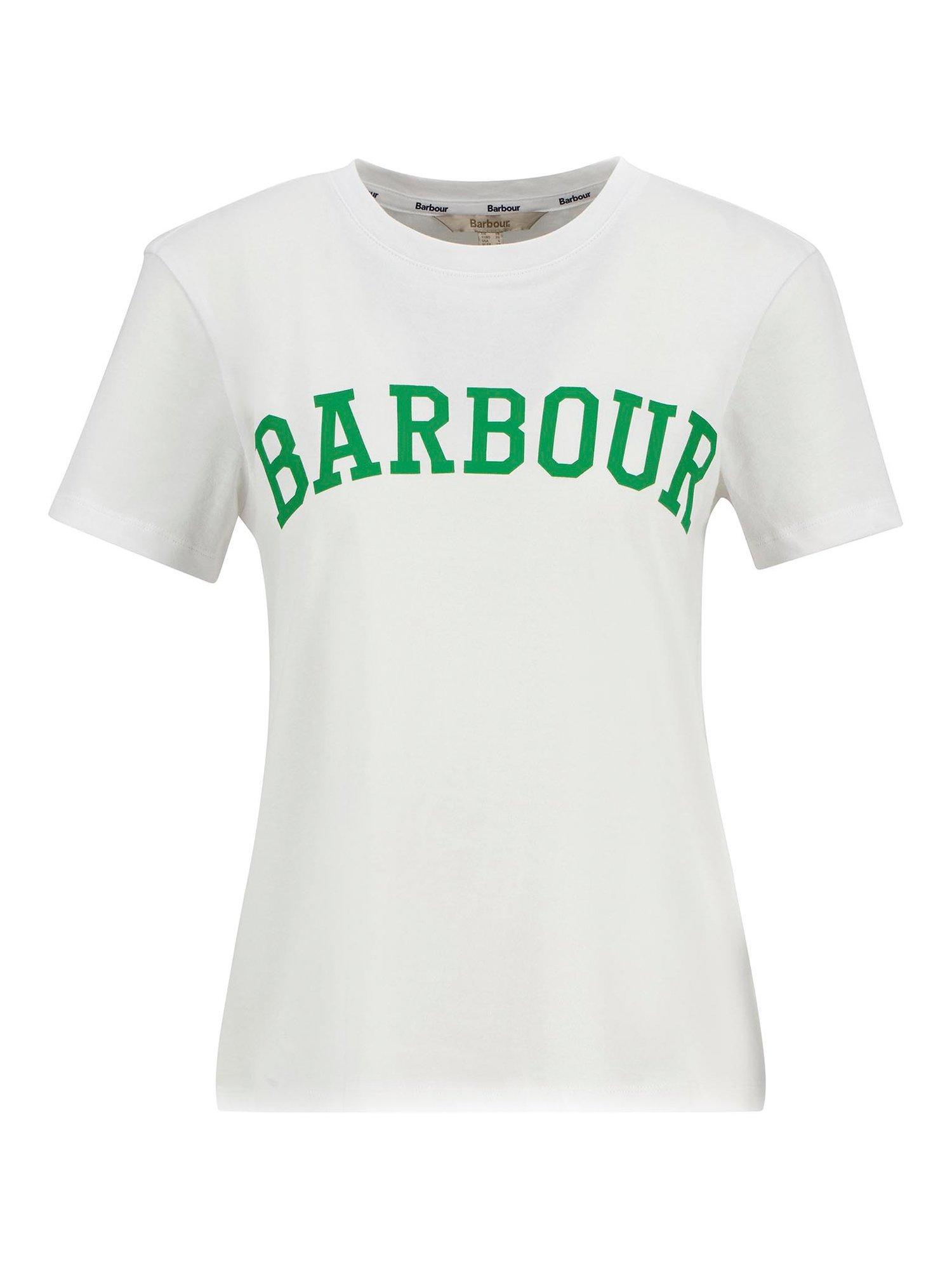 Product image 4 of 5, which shows Barbour Bailey Graphic Logo Cotton T-Shirt, White, 10