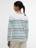Barbour Hawkins Script Embroidered Striped Cotton Top