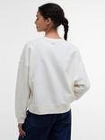 Barbour Silverdale Boucle Graphic Cotton Varsity Sweatshirt, Neutral