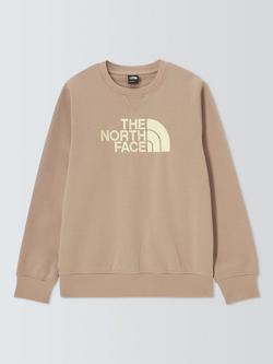 The North Face Crew Neck Logo Cotton Blend Sweatshirt, Mushroom