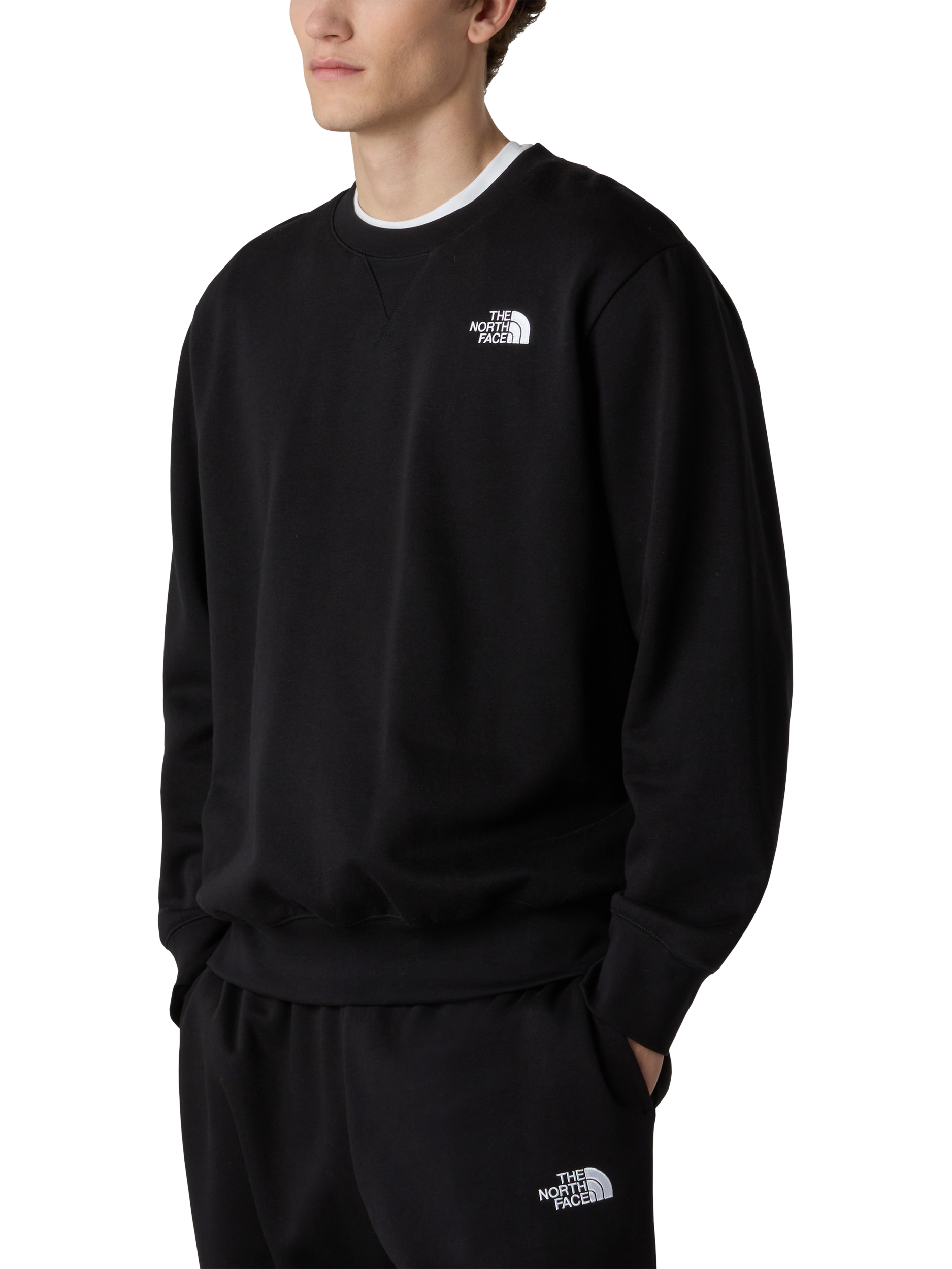 Product image 1 of 5, which shows The North Face Cotton Blend Crew Neck Jumper, Black, XXL
