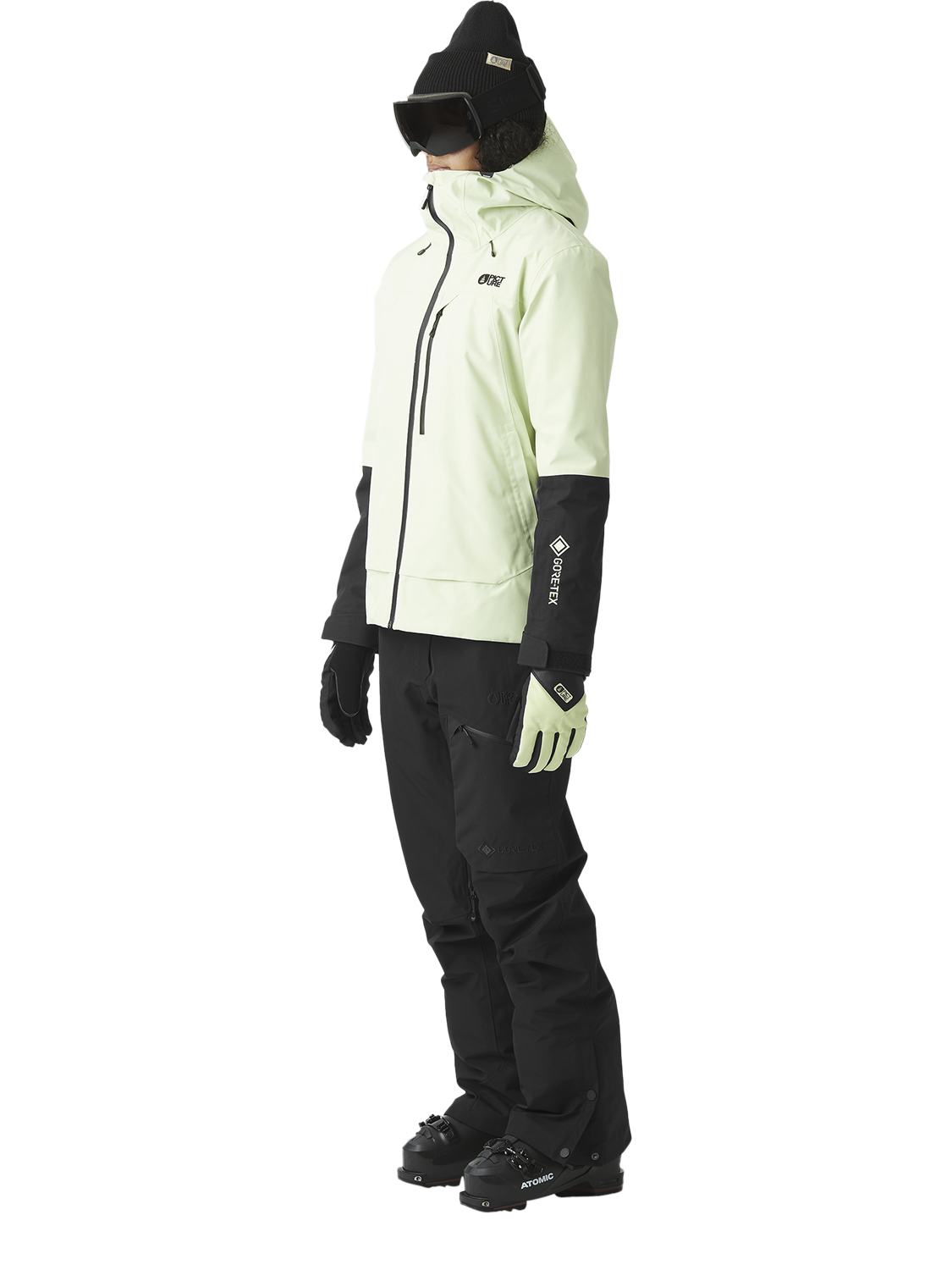Product image 3 of 10, which shows Picture Merepi W Gore-Tex Ski Jacket, Tender Green, XS