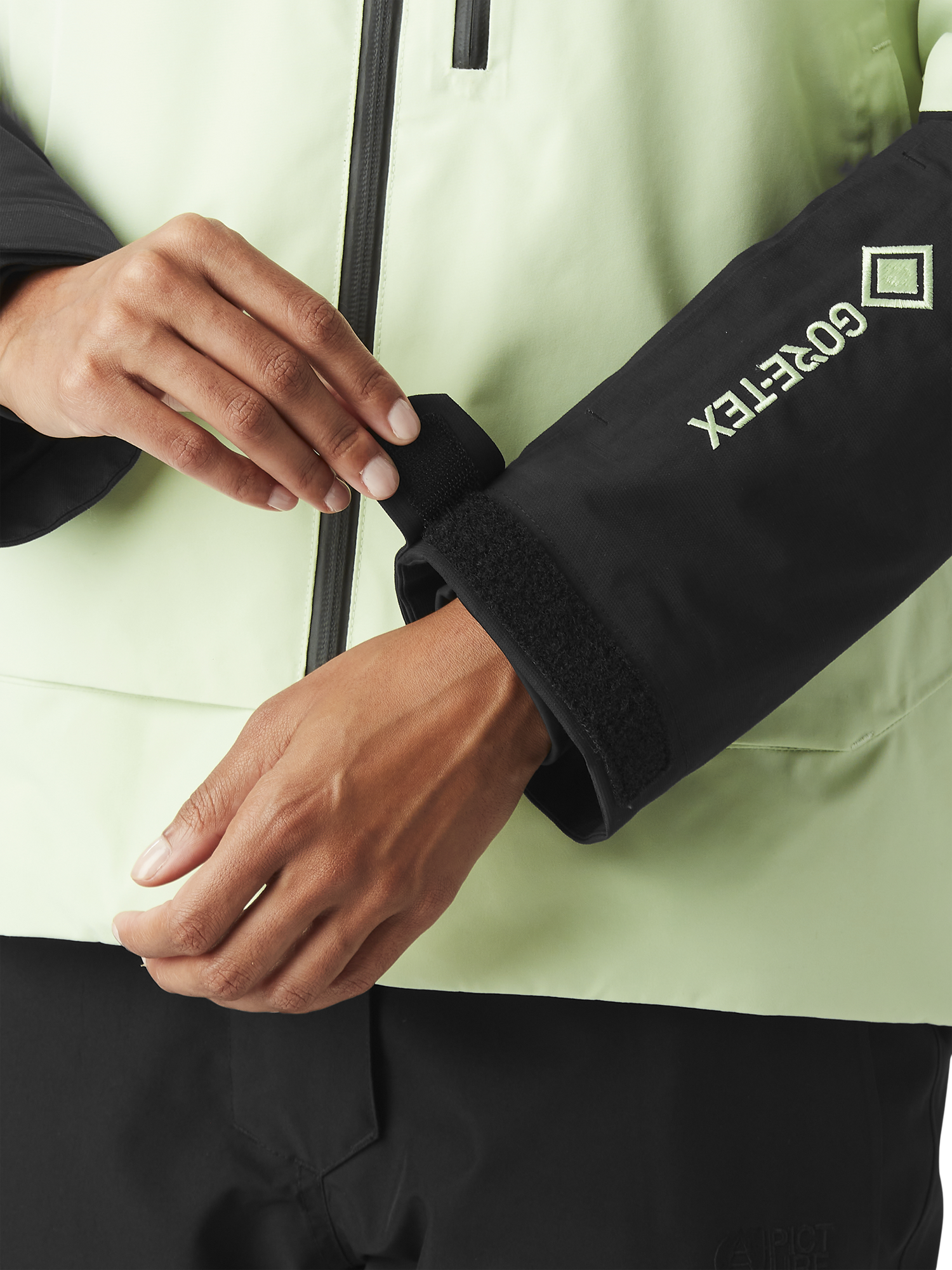 Product image 4 of 10, which shows Picture Merepi W Gore-Tex Ski Jacket, Tender Green, XS