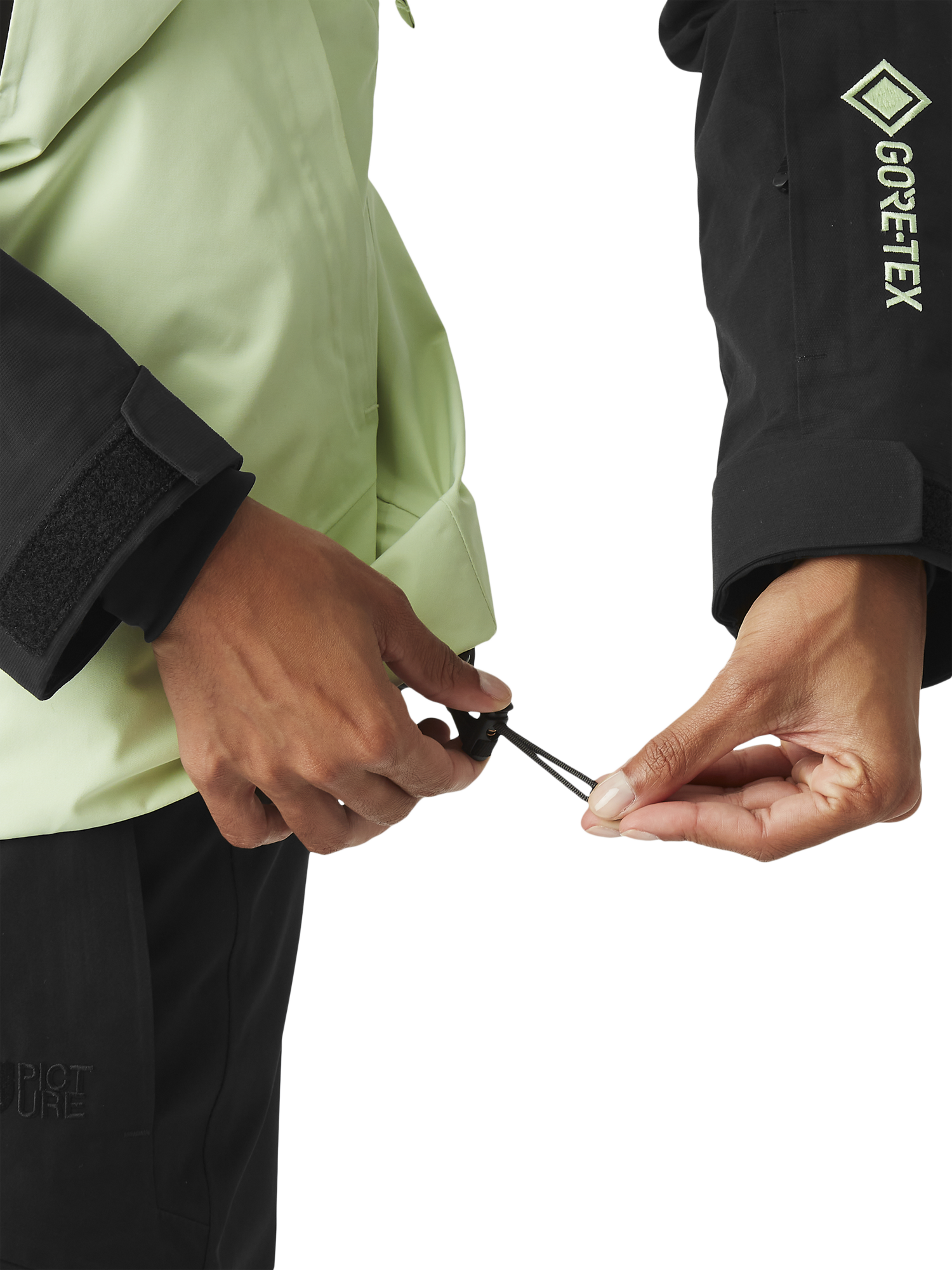 Product image 6 of 10, which shows Picture Merepi W Gore-Tex Ski Jacket, Tender Green, XS