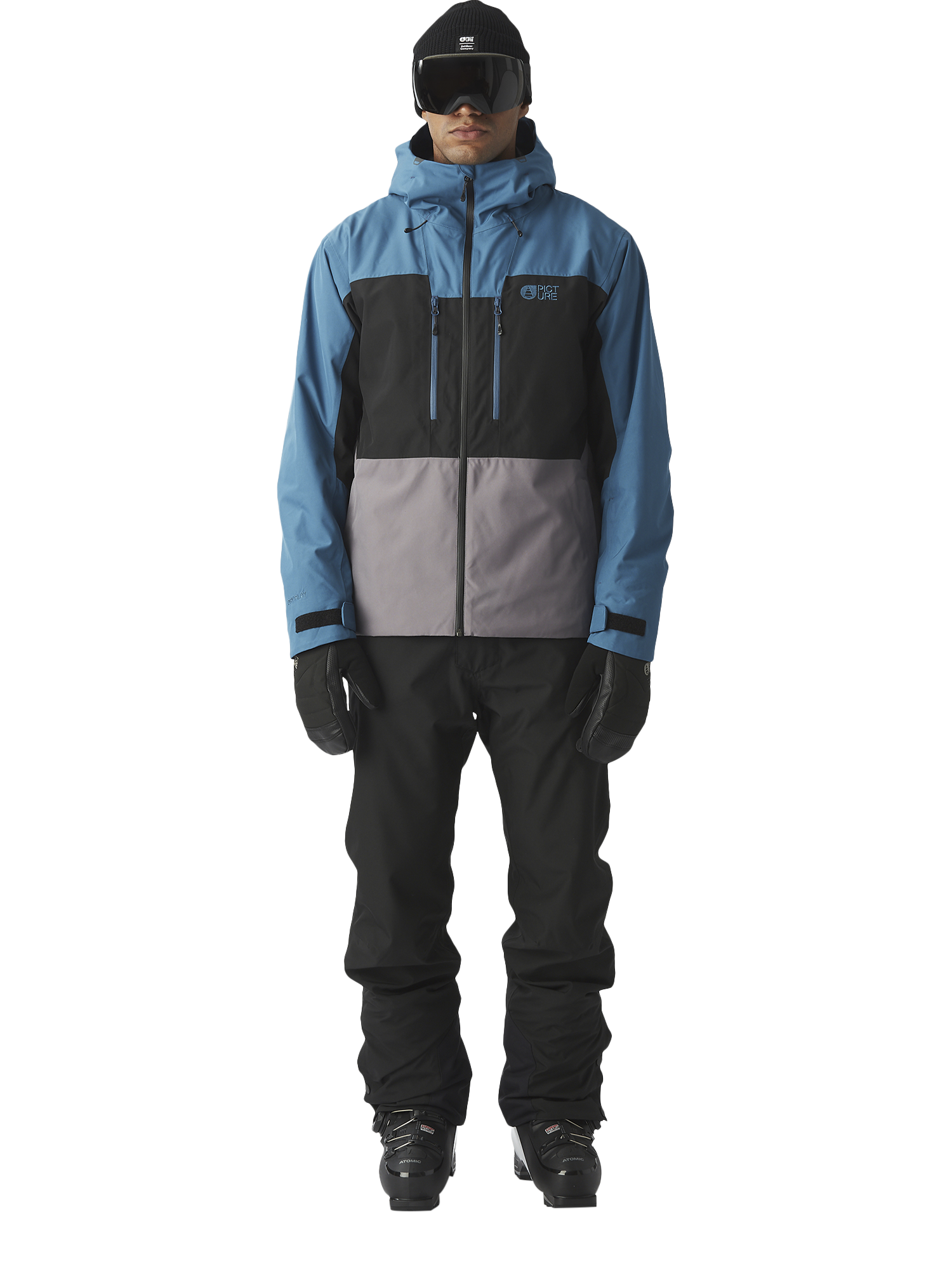 Product image 1 of 10, which shows Picture Object Two-Layer Ski Jacket, Serenity Blue, S
