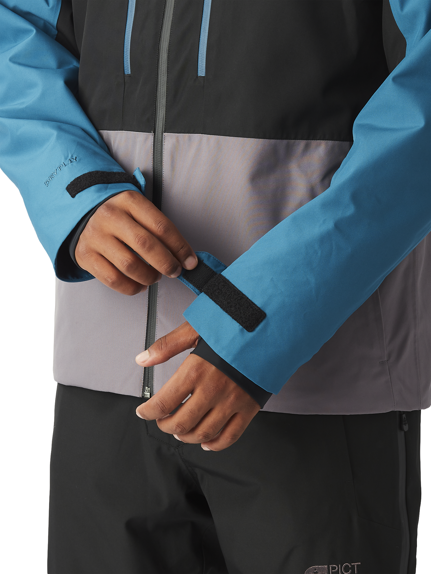Product image 4 of 10, which shows Picture Object Two-Layer Ski Jacket, Serenity Blue, S