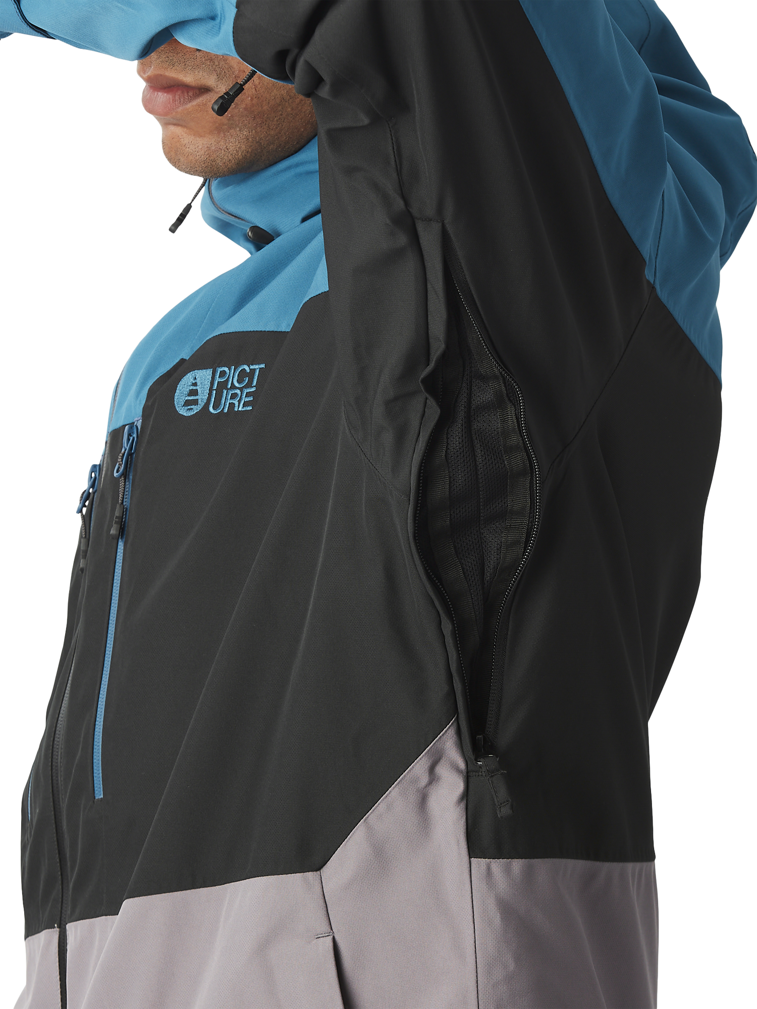 Product image 6 of 10, which shows Picture Object Two-Layer Ski Jacket, Serenity Blue, S