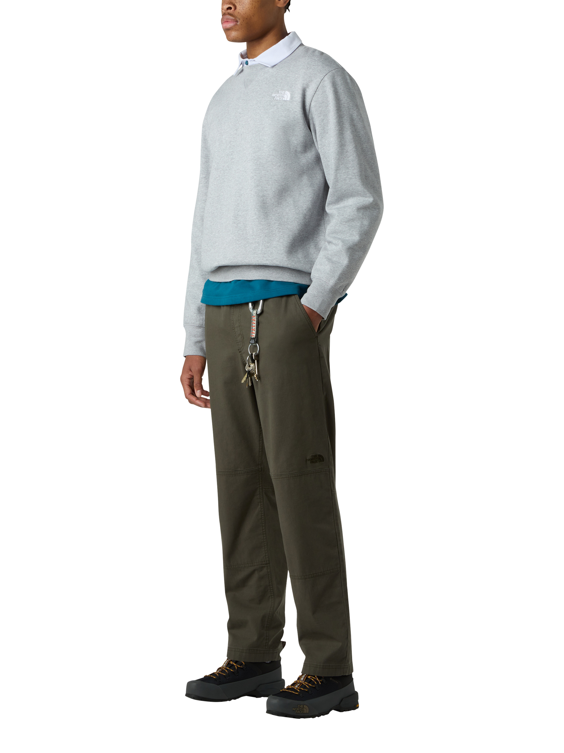 Product image 3 of 5, which shows The North Face Cotton Blend Crew Neck Jumper, Grey Heather, XL