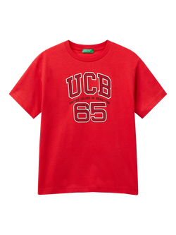 Benetton Kids' Logo T-Shirt, Red, Red