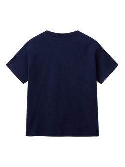 Benetton Kids' Logo T-Shirt, Night Blue - view 2, Night Blue