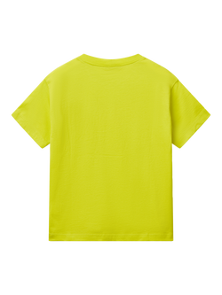 Benetton Kids' Cotton Crew Neck Short Sleeve T-Shirt - view 2, Lime
