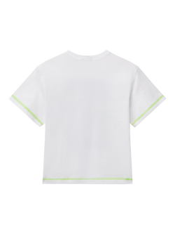 Benetton Kids' Surf Club Graphic T-Shirt, Optical White - view 2, Optical White