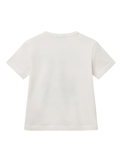 Benetton Kids' Shark Jet Ski T-Shirt, Offwhite - view 2, Offwhite