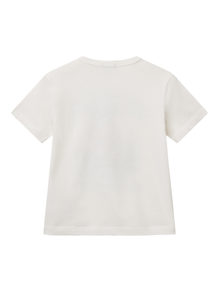Benetton Kids' Shark Jet Ski T-Shirt, Offwhite - view 2, Offwhite