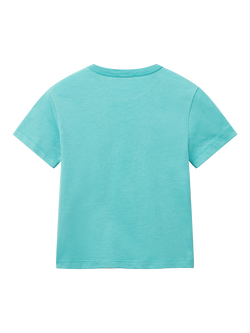 Benetton Kids' Pineapple T-Shirt, Teal Green - view 2, Teal Green