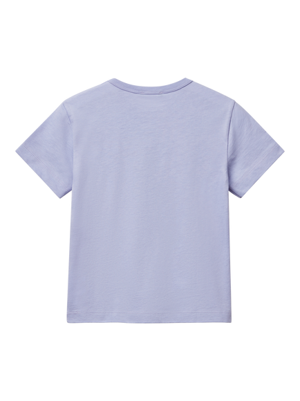 Benetton Kids' Pineapple Graphic T-Shirt, Periwinkle - view 2, Periwinkle