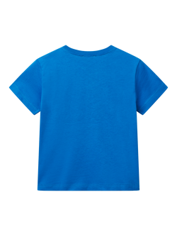 Benetton Kids' Logo T-Shirt, Blue - view 2, Blue