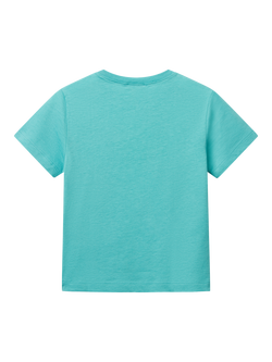 Benetton Kids' Logo T-Shirt, Teal Green - view 2, Teal Green