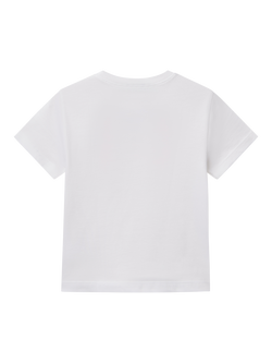 Benetton Kids' Logo T-Shirt, Optical White - view 2, Optical White