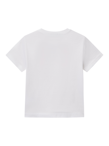 Benetton Kids' Logo T-Shirt, Optical White - view 2, Optical White