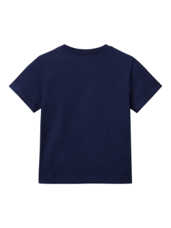 Benetton Kids' Logo T-Shirt, Night Blue - view 2, Night Blue