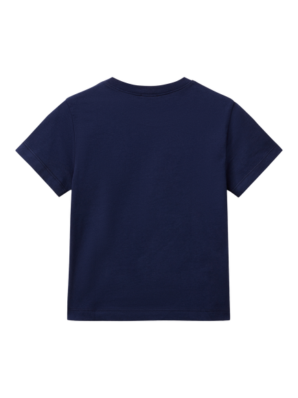 Benetton Kids' Logo T-Shirt, Night Blue - view 2, Night Blue