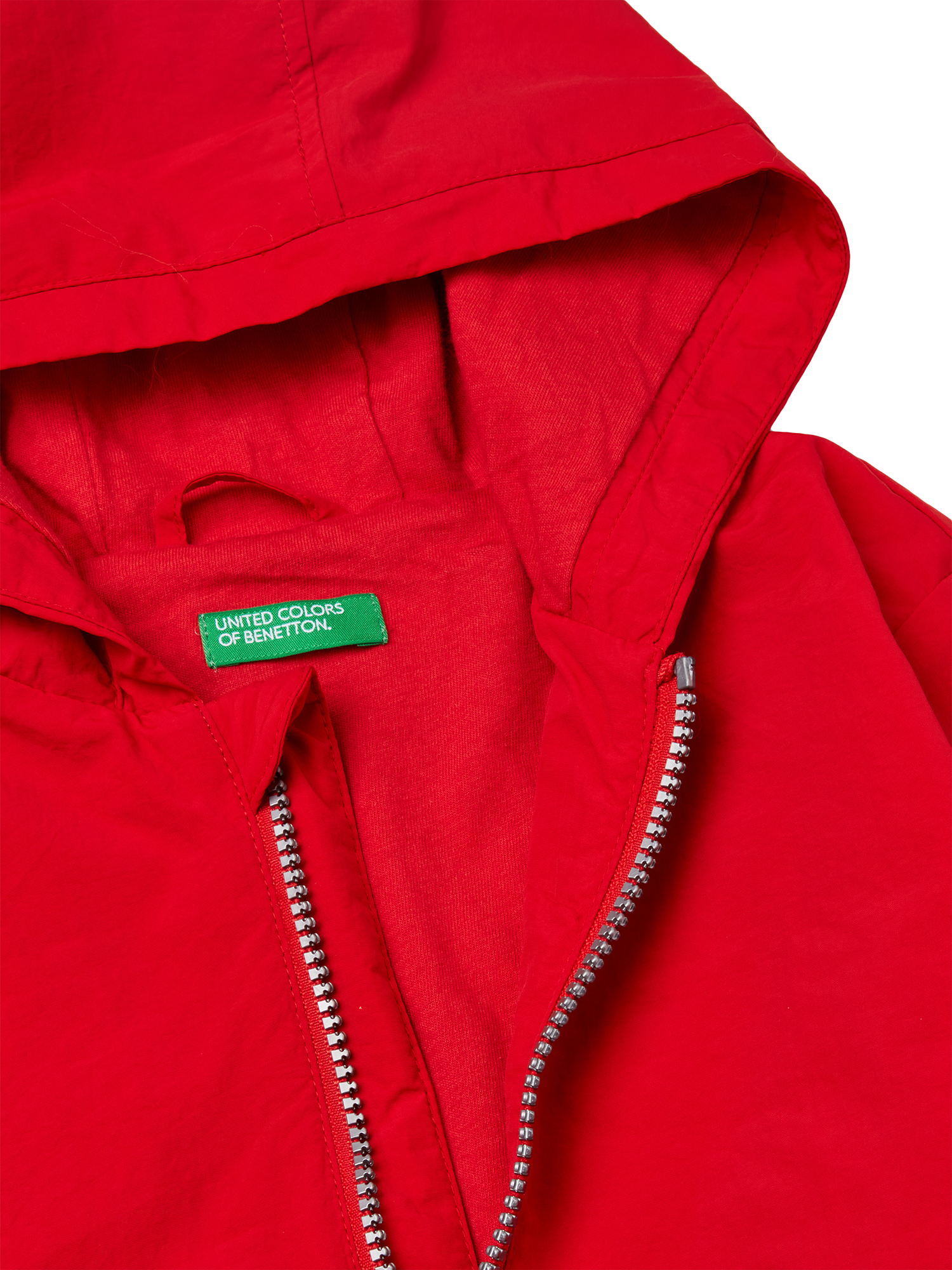 Product image 3 of 3, which shows Benetton Kids' Hooded Sports Jacket, Red, 18-24 months