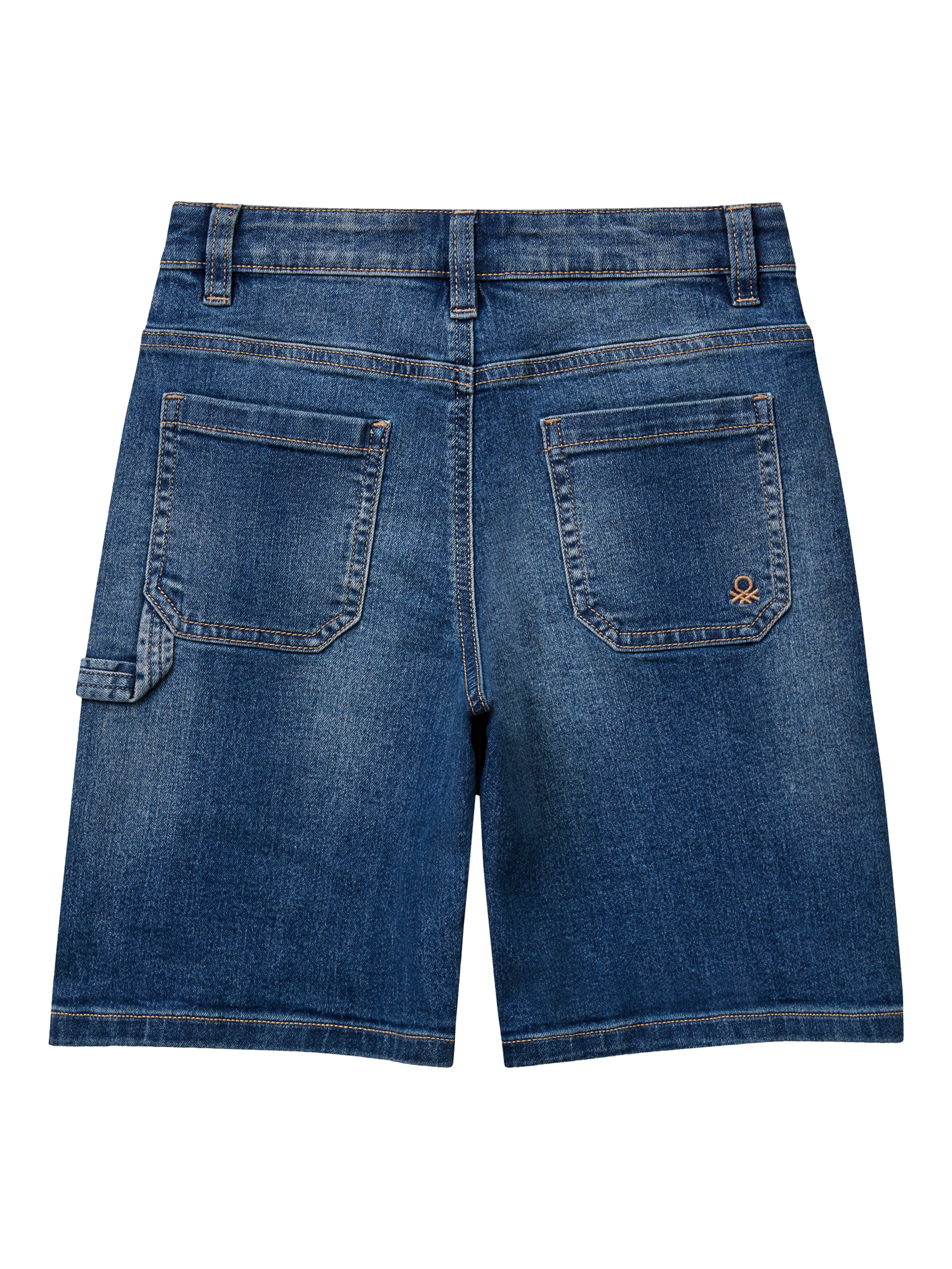 Product image 2 of 3, which shows Benetton Kids' Denim Shorts, Night Blue, 6-7 years